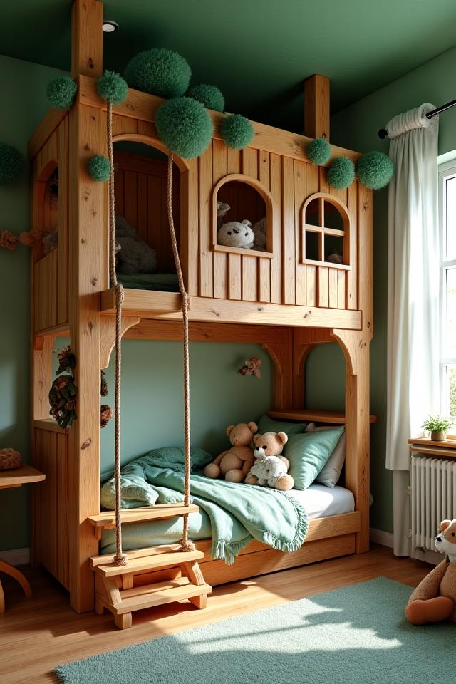 Cama casa del árbol aventurera